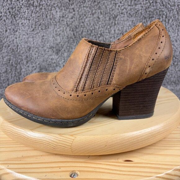 BOC Born of Concept Leather Boots Womens Size 9 Brown Wingtip Ankle Booties - Picture 1 of 10